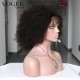 Afro Kinky Curly Wig Bleach Knots Full Lace Wig,100% Human Hair Wigs For African American